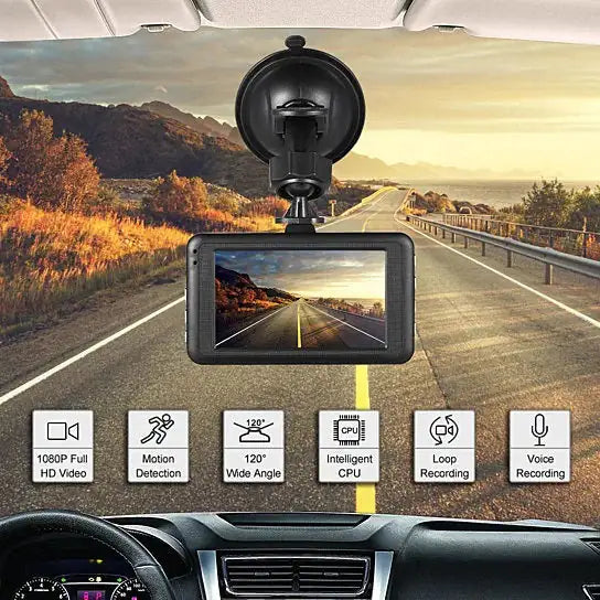 Cámara Dash Black Box 1080P G-Sensor Looping Car Camera