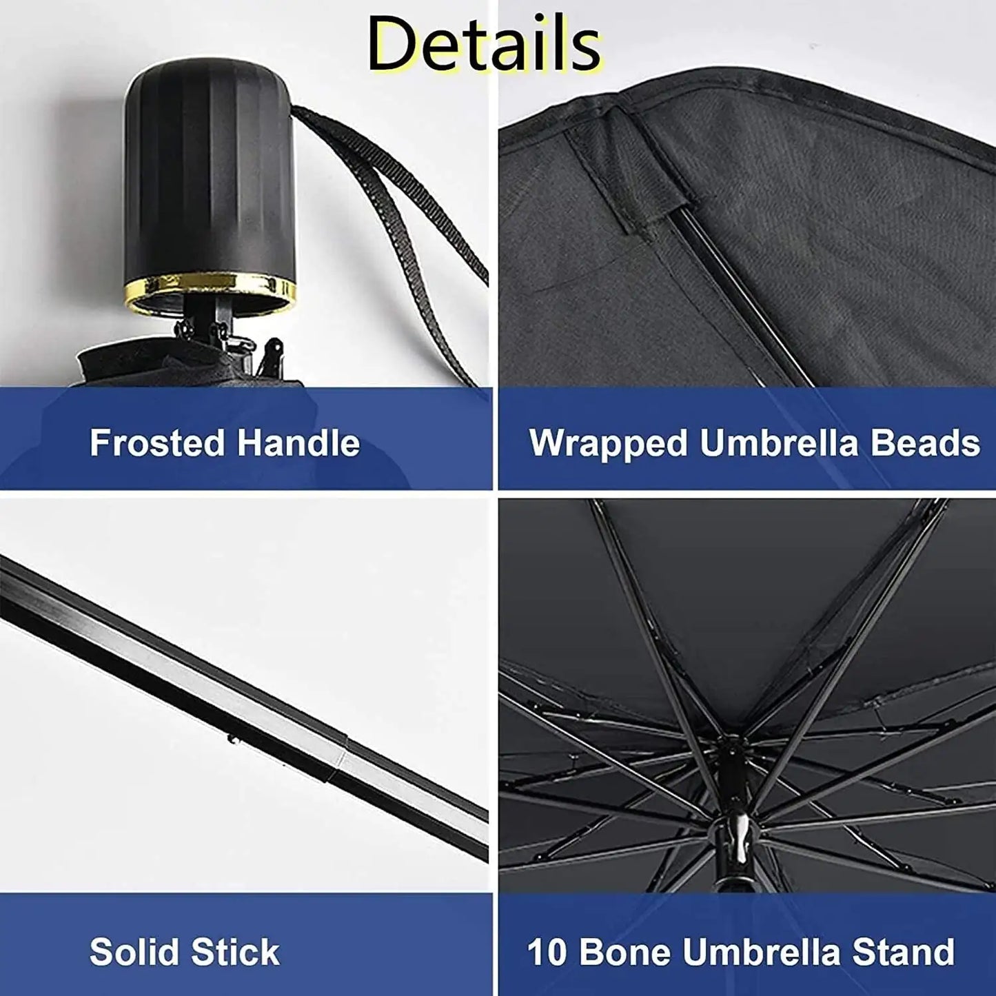 Parasol plegable para parabrisas de coche de 51"