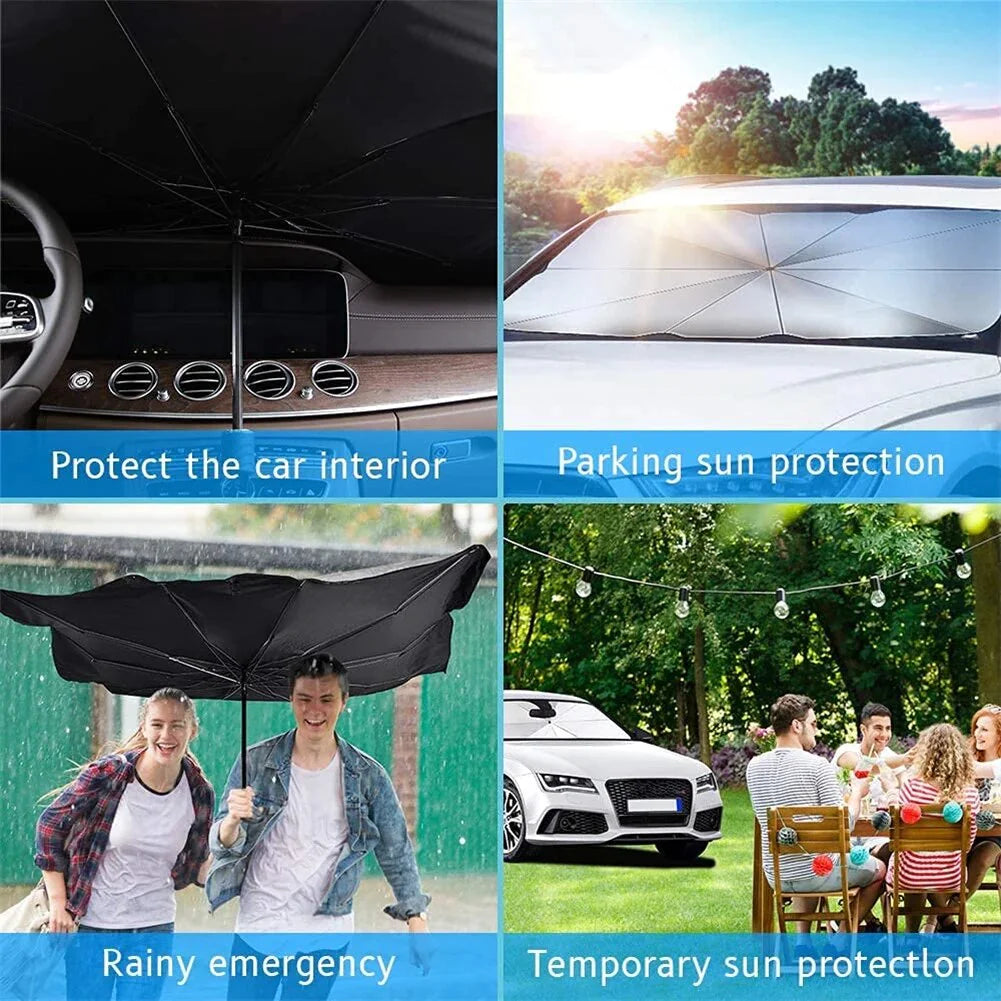 Parasol plegable para parabrisas de coche de 51"