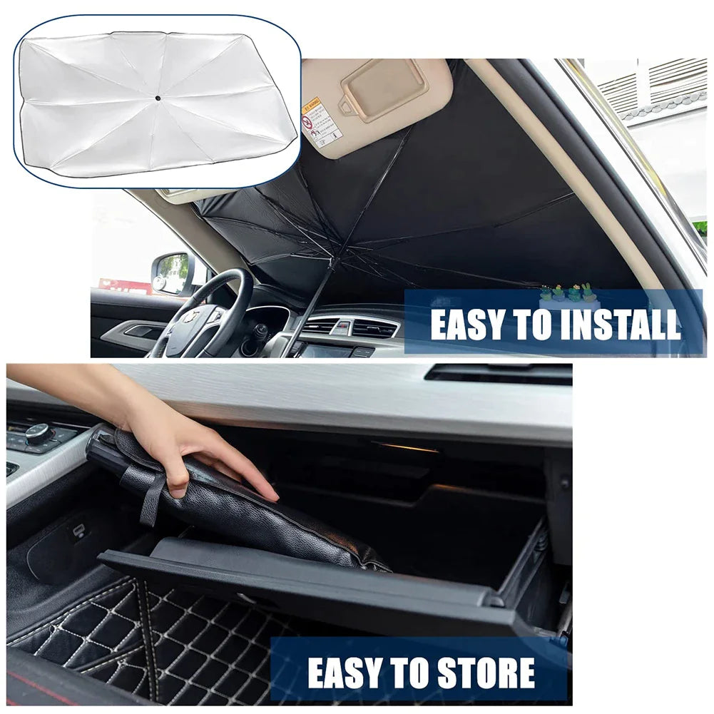 Parasol plegable para parabrisas de coche de 51"