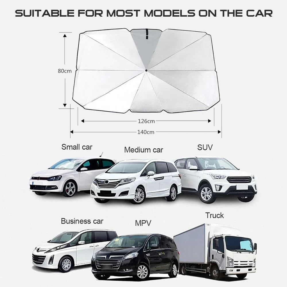 Parasol plegable para parabrisas de coche de 51"